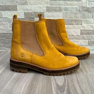 Timberland Slip On Botts- Wheat Leather- Size 9.5 Women